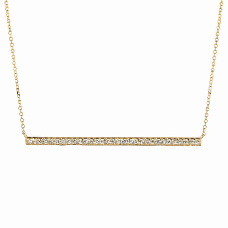 DIAMOND BAR NECKLACE 14K GOLD (0.33 CTW) 1