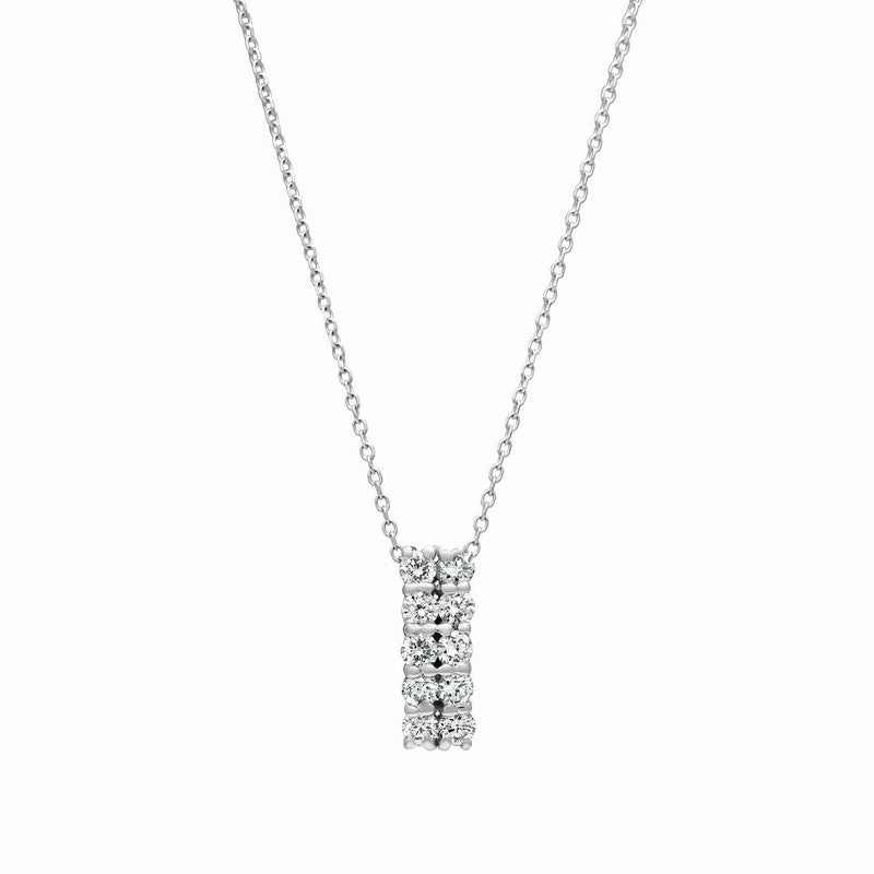 DIAMOND 2 ROWS NECKLACE 14K GOLD (0.51 CTW)