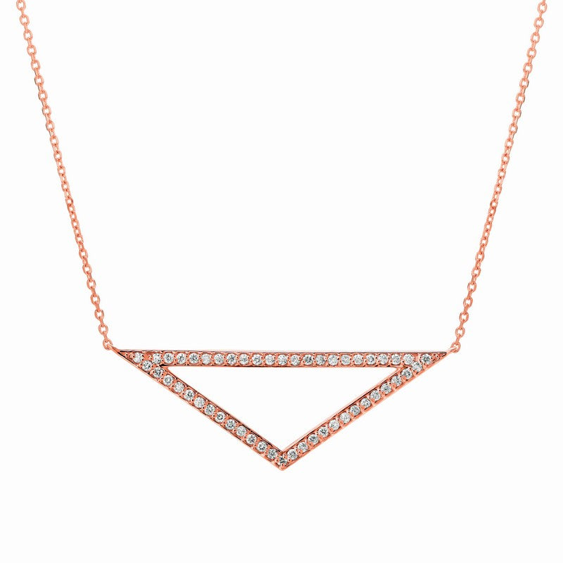 DIAMOND TRIANGLE NECKLACE 14K GOLD (0.5 CTW)