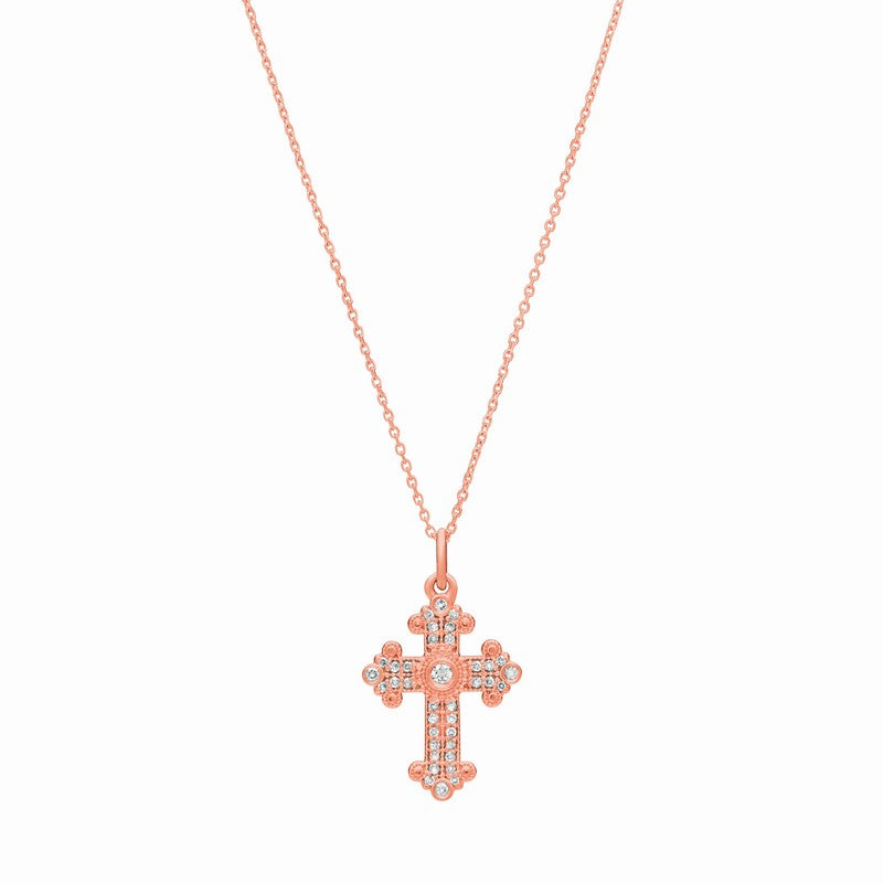 DIAMOND CROSS NECKLACE 14K GOLD (0.25 CTW) 4