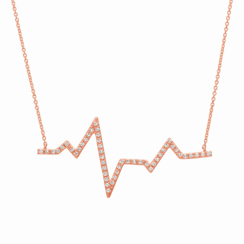 DIAMOND HEART BEAT NECKLACE 14K GOLD (0.5 CTW)