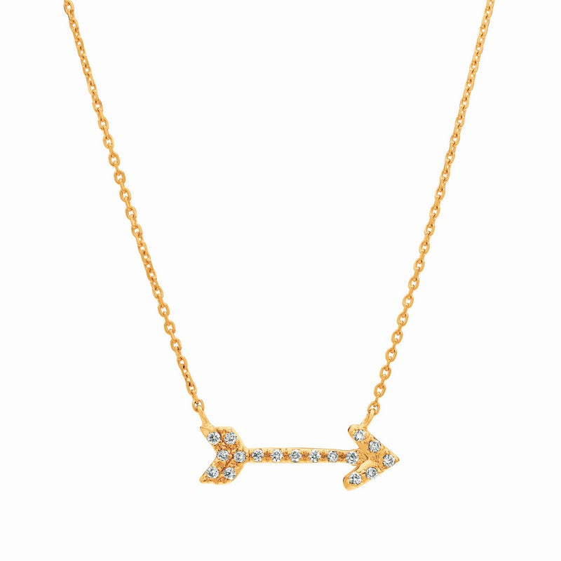 DIAMOND ARROW NECKLACE 14K GOLD (0.15 CTW)