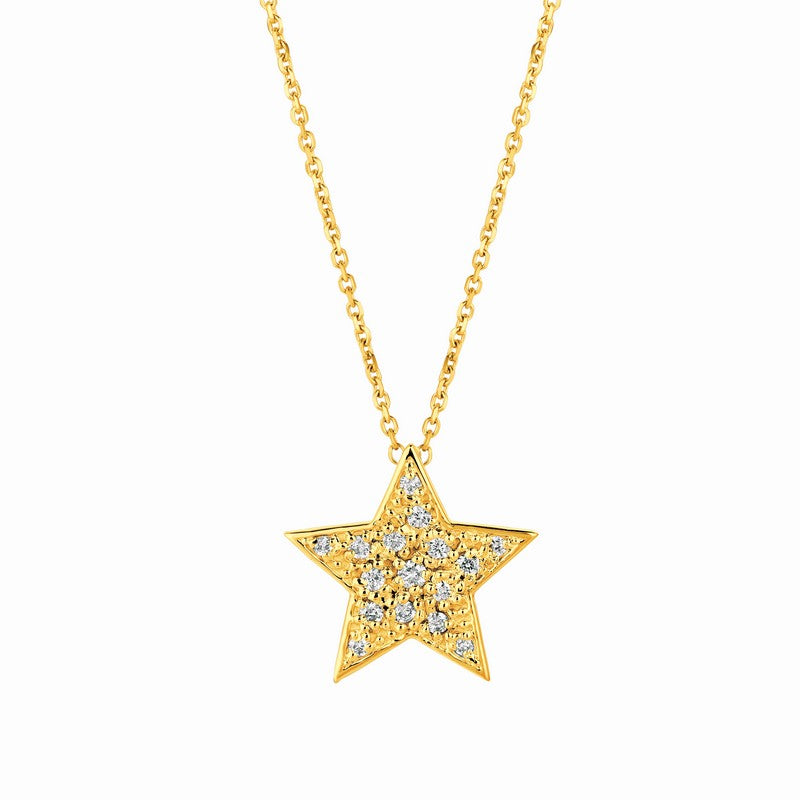 DIAMOND STAR NECKLACE 14 GOLD (0.25 CTW)