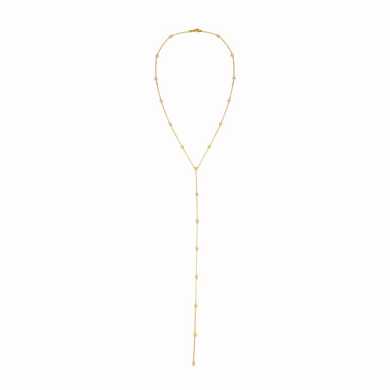 7 POINTER DIAMOND NECKLACE 14K GOLD (1.5 CTW)