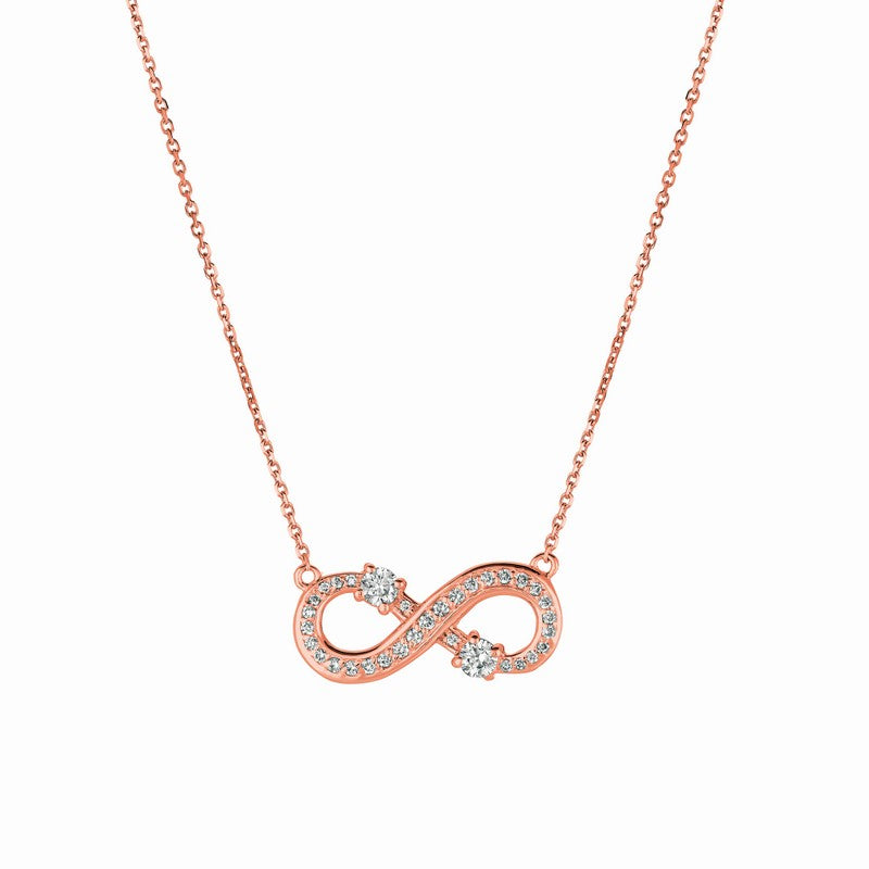 DIAMOND INFINITY NECKLACE 14K GOLD (0.5 CTW)