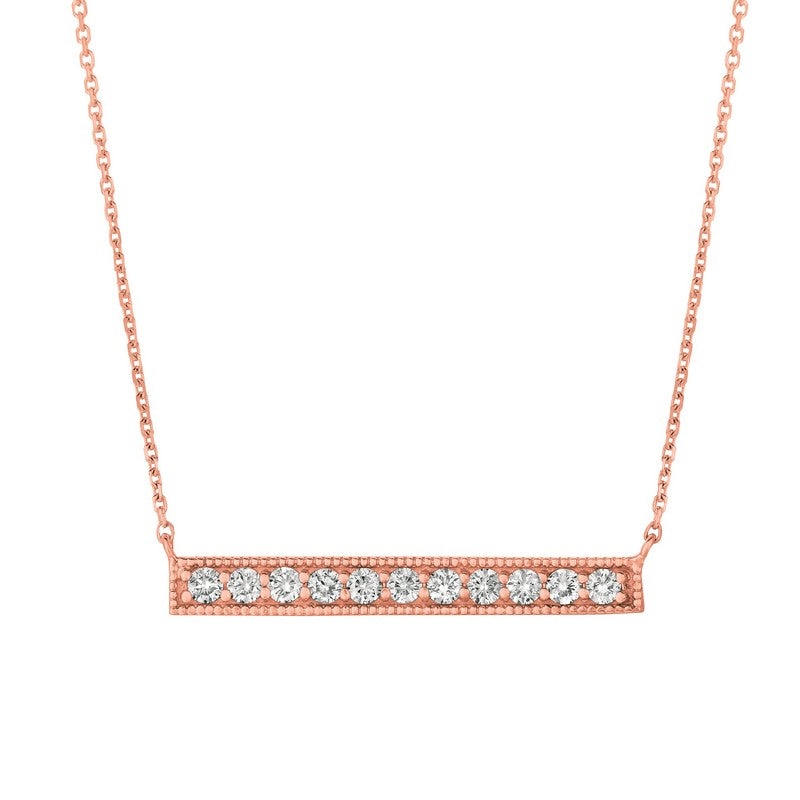 DIAMOND BAR NECKLACE 14K GOLD (0.5 CTW)