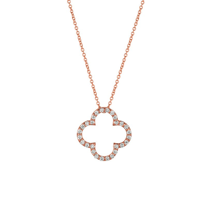 DIAMOND CLOVER NECKLACE 14K GOLD (0.25 CTW)