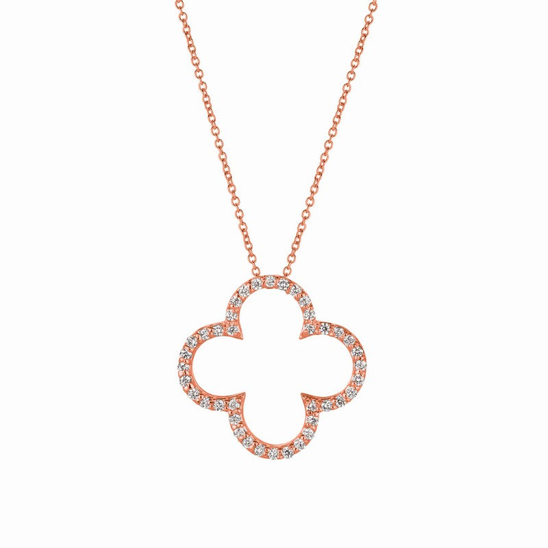 DIAMOND CLOVER NECKLACE 14K GOLD (0.33 CTW)