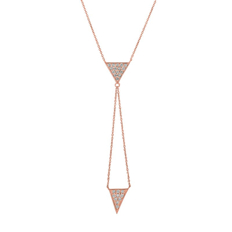 DIAMOND TRIANGLE DROP NECKLACE 14K GOLD (0.53 CTW)