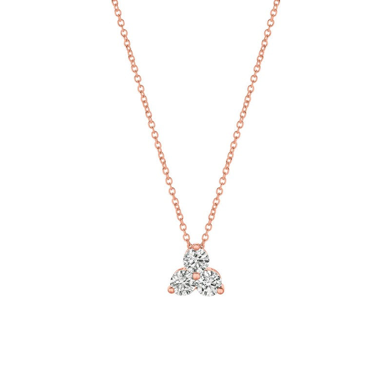 3 DIAMOND NECKLACE 14K GOLD (1 CTW)