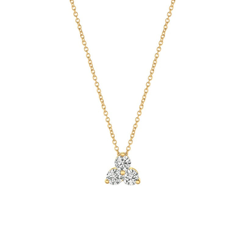 3 DIAMOND NECKLACE 14K GOLD (0.25 CTW)