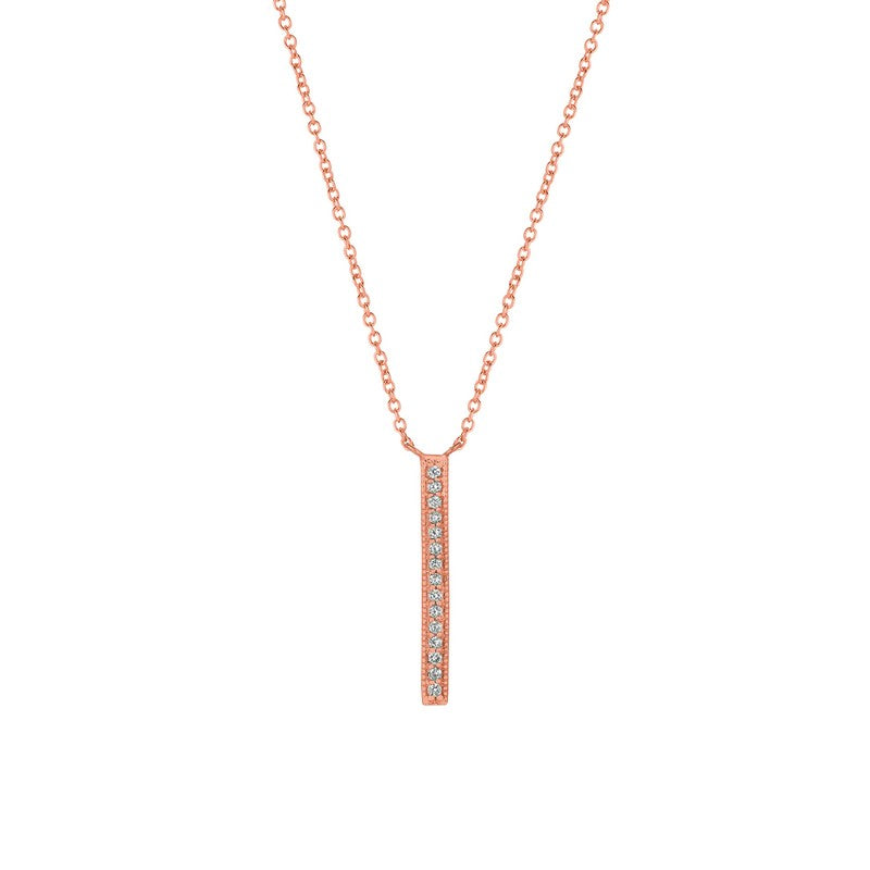 DIAMOND BAR NECKLACE 14K GOLD (0.15 CTW) 2