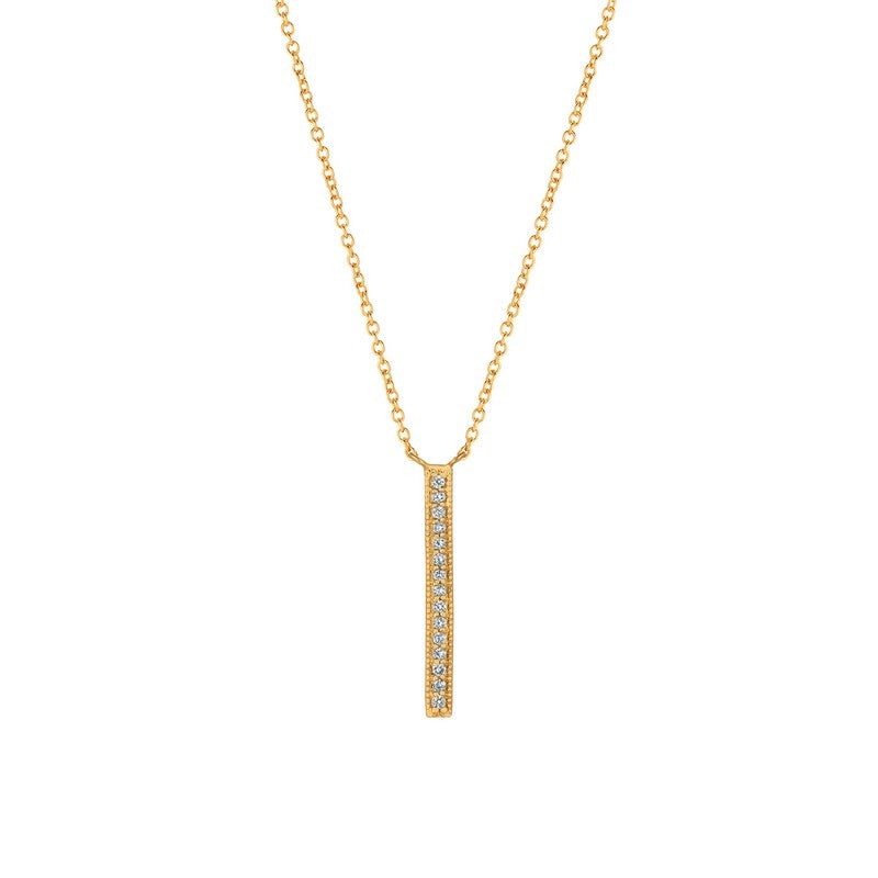 DIAMOND BAR NECKLACE 14K GOLD (0.15 CTW) 2