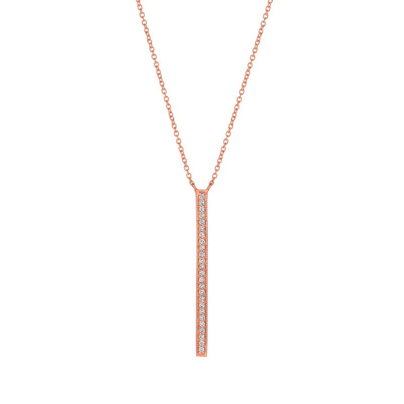 DIAMOND BAR NECKLACE 14K GOLD (0.25 CTW) 3