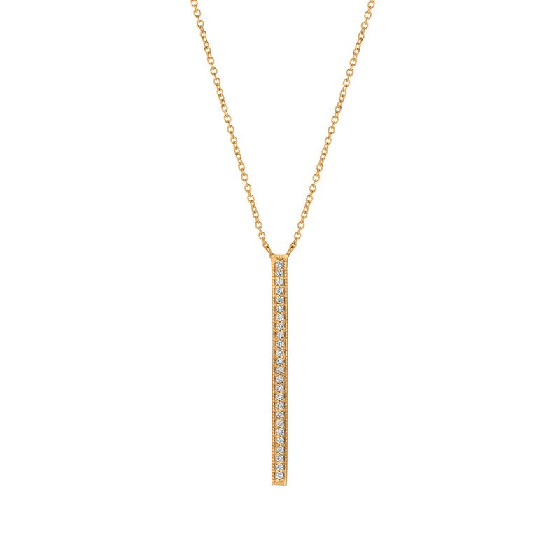 DIAMOND BAR NECKLACE 14K GOLD (0.25 CTW) 4