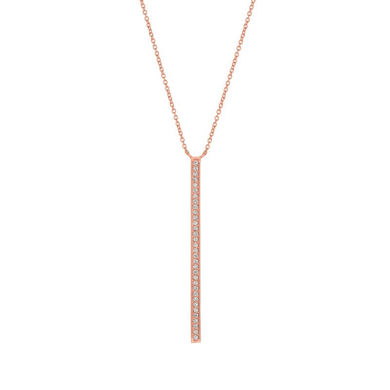 DIAMOND BAR NECKLACE 14K GOLD (0.33 CTW) 2