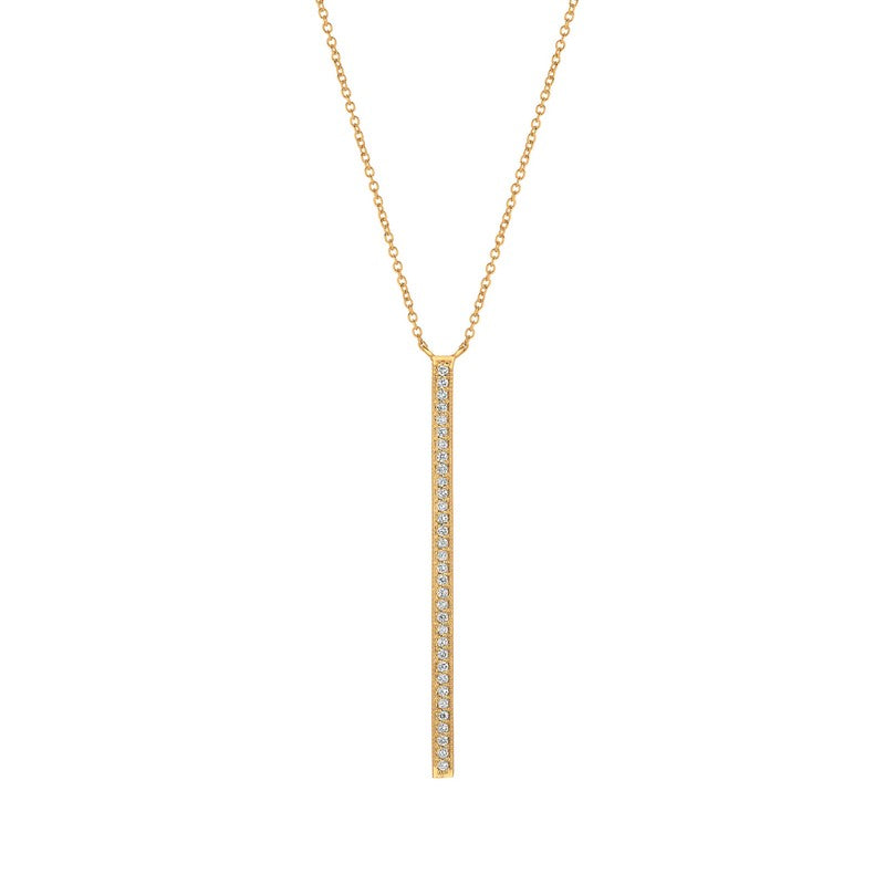 DIAMOND BAR NECKLACE 14K GOLD (0.33 CTW) 2