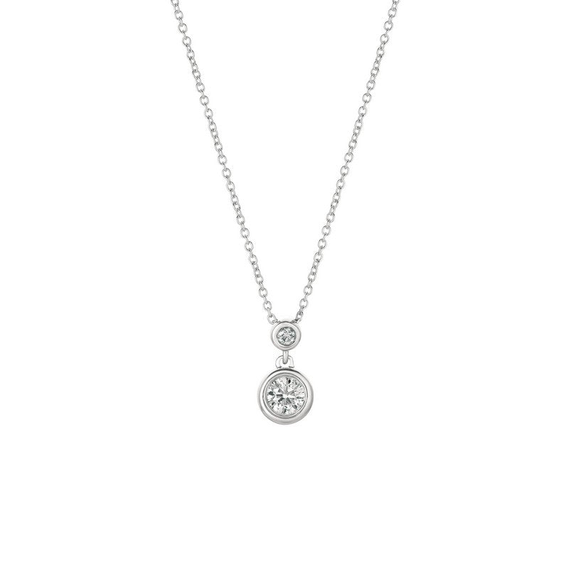 DIAMOND BEZEL DROP NECKLACE 14K GOLD (0.25 CTW)