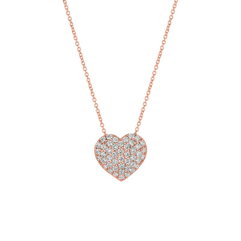 DIAMOND HEART NECKLACE 14K GOLD (1.5 CTW) 2