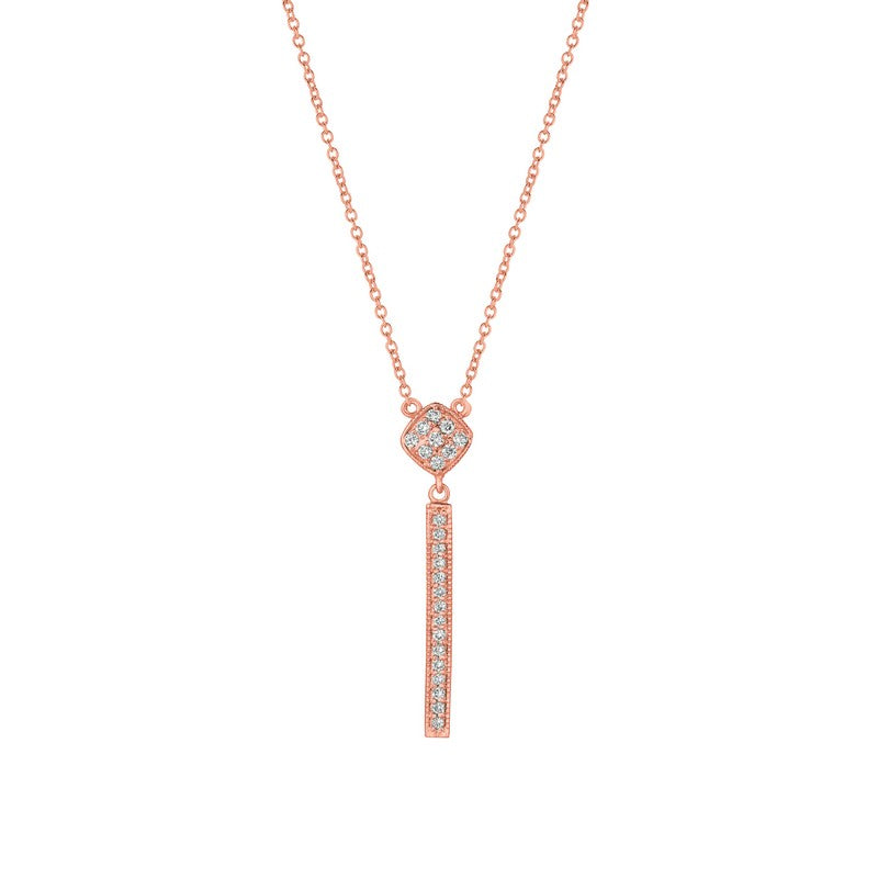 DIAMOND BAR DROP NECKLACE 14K GOLD (0.3 CTW)