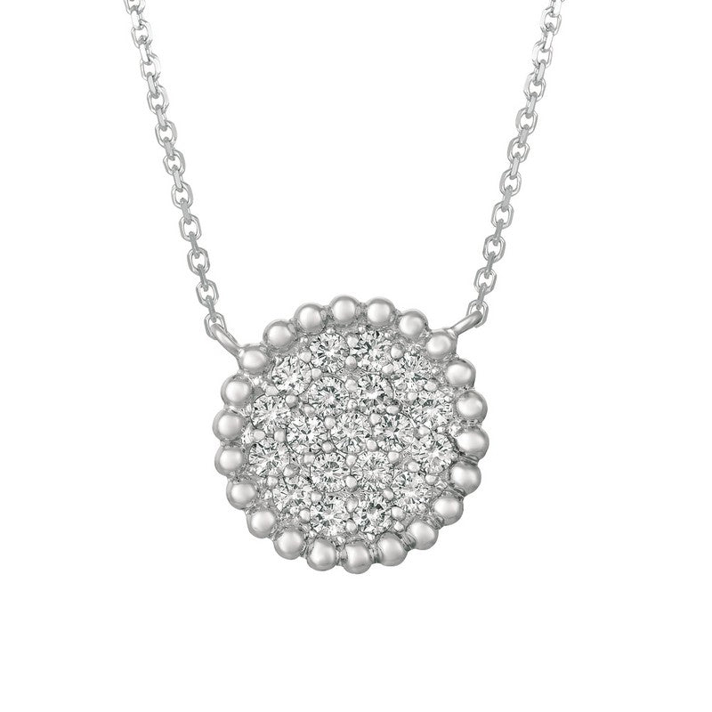 DIAMOND ROUND NECKLACE 14K GOLD (0.75 CTW) N5592.75Y