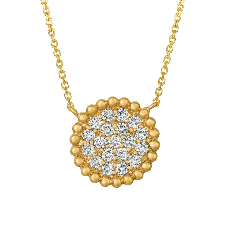 DIAMOND ROUND NECKLACE 14K GOLD (0.75 CTW) N5592.75Y