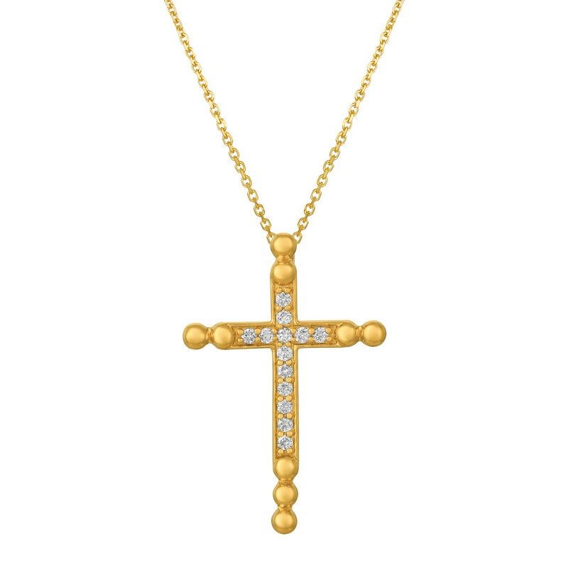 DIAMOND CROSS NECKLACE 14K GOLD (0.25 CTW) 5