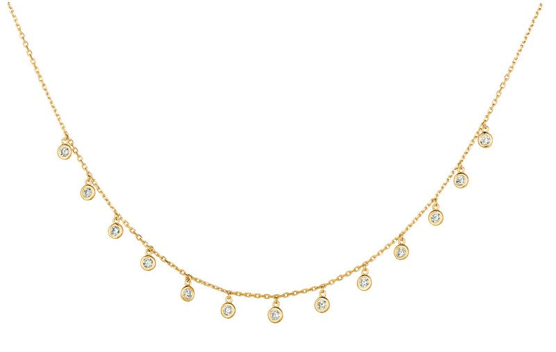 DIAMOND DROP NECKLACE 14K GOLD (1.5 CTW)