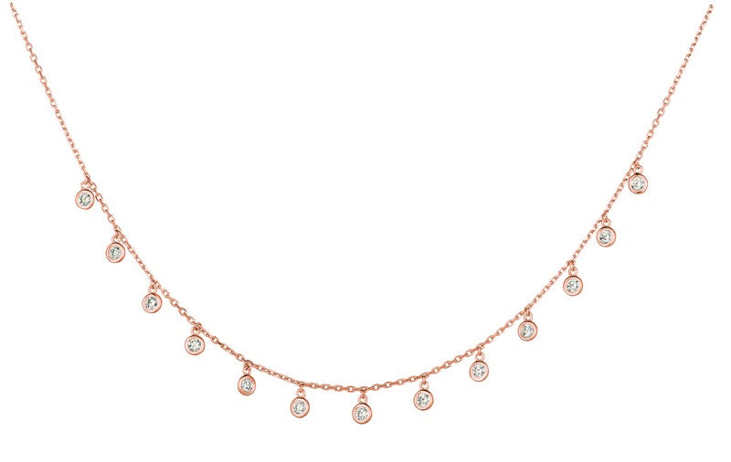 DIAMOND DROP NECKLACE 14K GOLD (0.75 CTW)