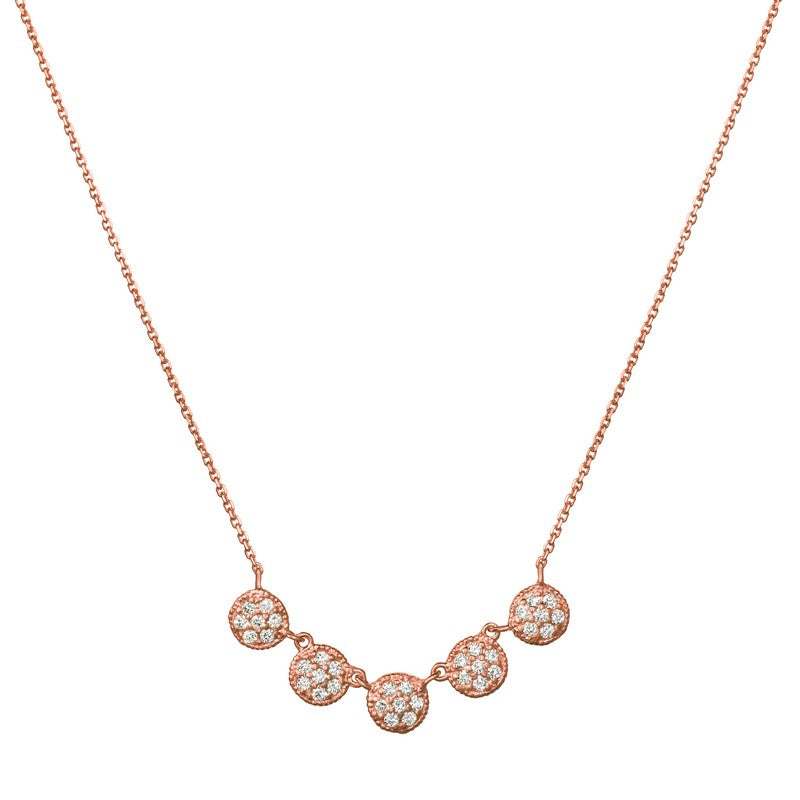 DIAMOND ROUND NECKLACE 14K GOLD (0.75 CTW) 4