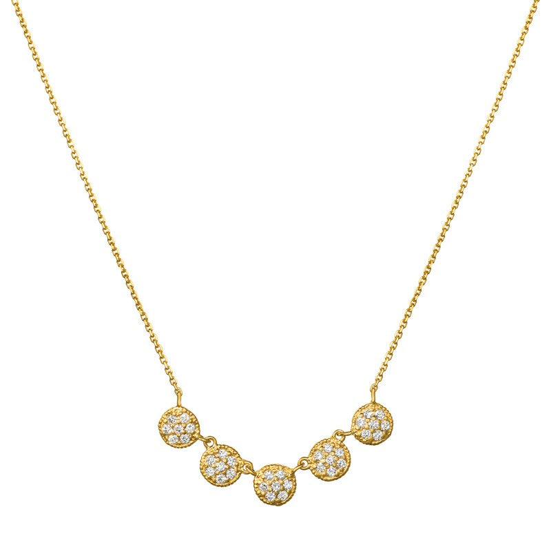 DIAMOND ROUND NECKLACE 14K GOLD (0.75 CTW) 4