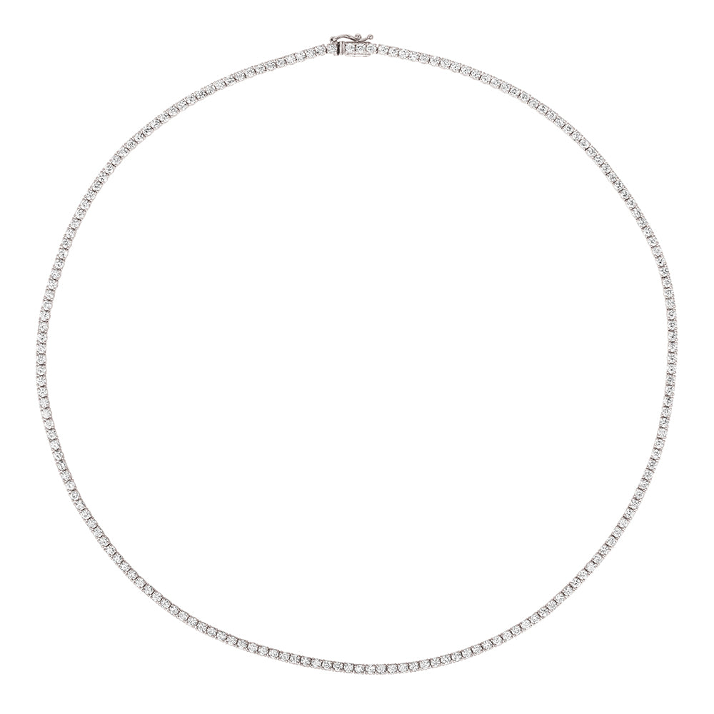 3.00 CARAT NATURAL DIAMOND TENNIS NECKLACE G SI 14K GOLD 16” 1.5MM WIDTH