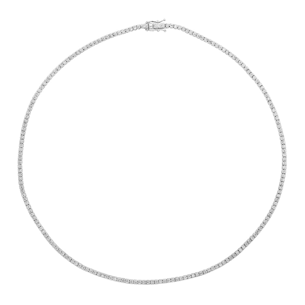 2.00 Carat Natural Diamond Tennis Necklace G-H SI 14K White Gold 16 inches