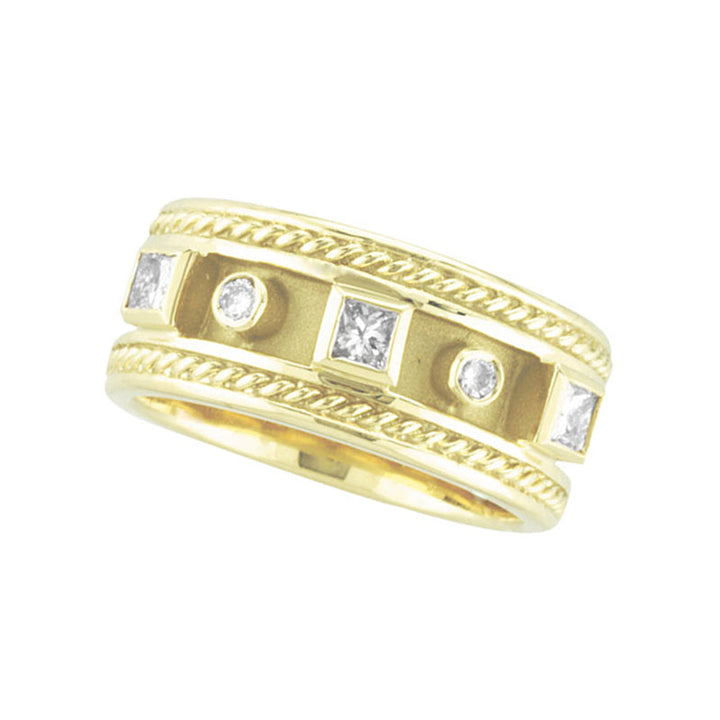 ANTIQUE STYLE DIAMOND RING BAND 18K YELLOW GOLD 18K GOLD (0.52 CTW)