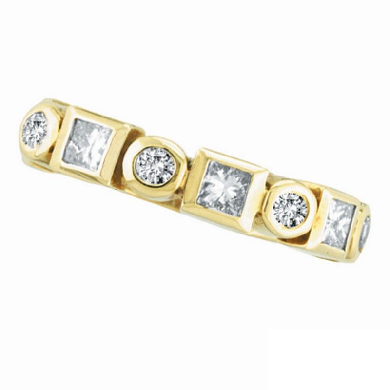 DIAMOND FASHION BEZEL SET RING, 14K YELLOW GOLD 14K GOLD (0.69 CTW)