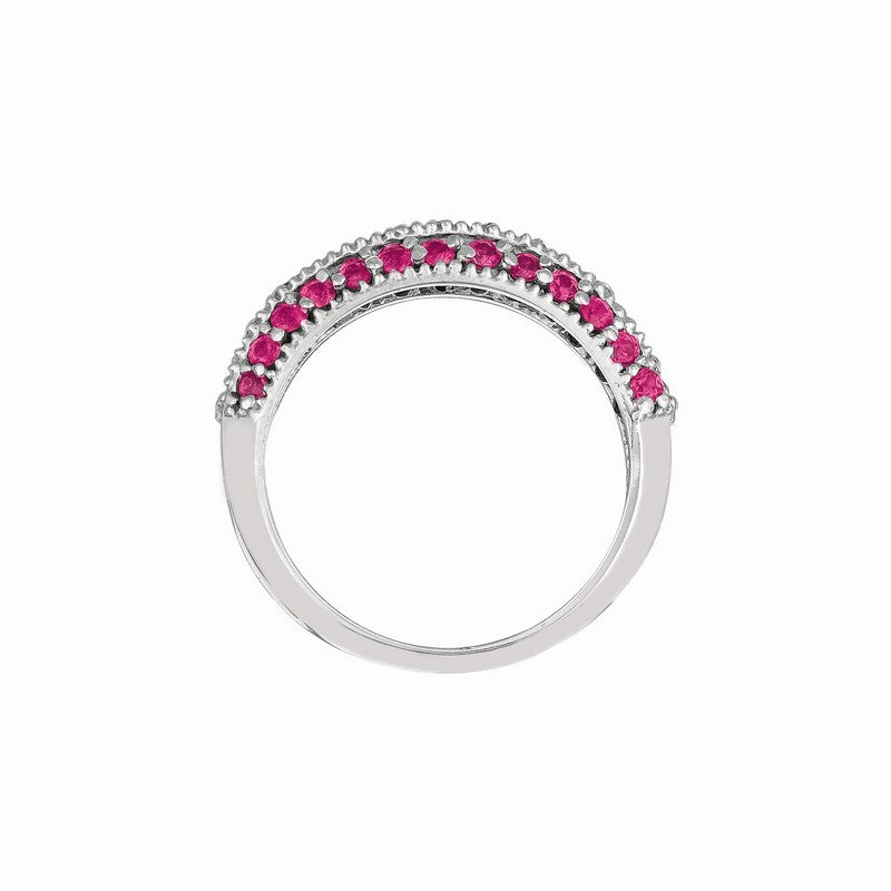 Rose Sapphire & Diamond Fashion Ring, 14K White Gold 14K White  Gold (0.93 Ctw)