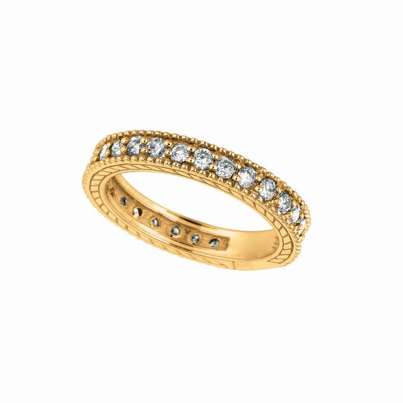 DIAMOND ETERNITY BAND RING ROSE GOLD 14K GOLD (1 CTW)