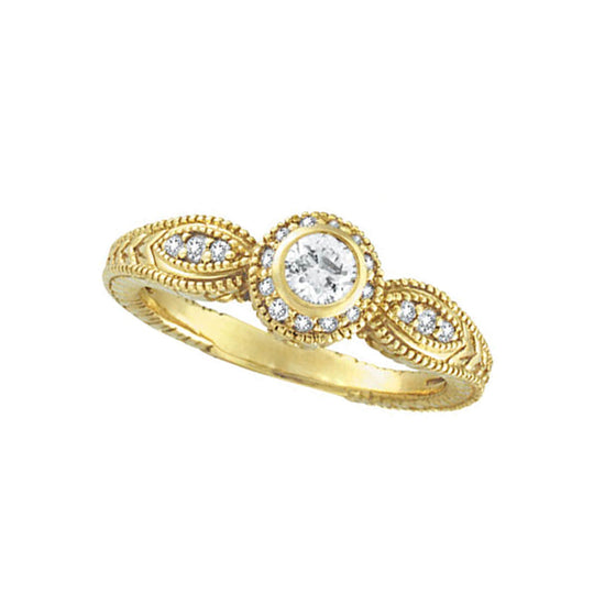 BEZEL DIAMOND RING 14K WHITE GOLD 14K GOLD (0.4 CTW)