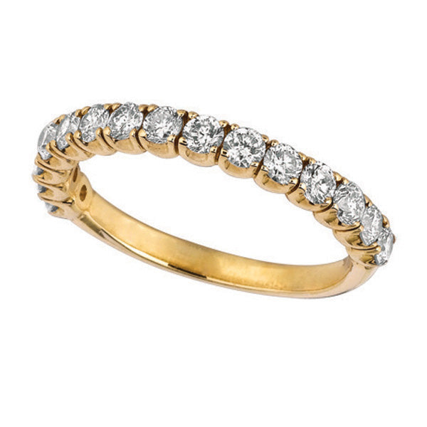1.00 Carat Natural Diamond Stackable Ring G SI 14K Yellow Gold