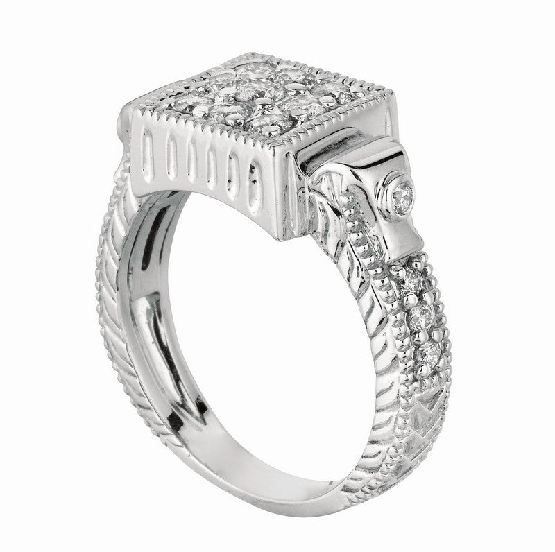 DIAMOND SQUARE RING 14K GOLD (0.84 CTW)