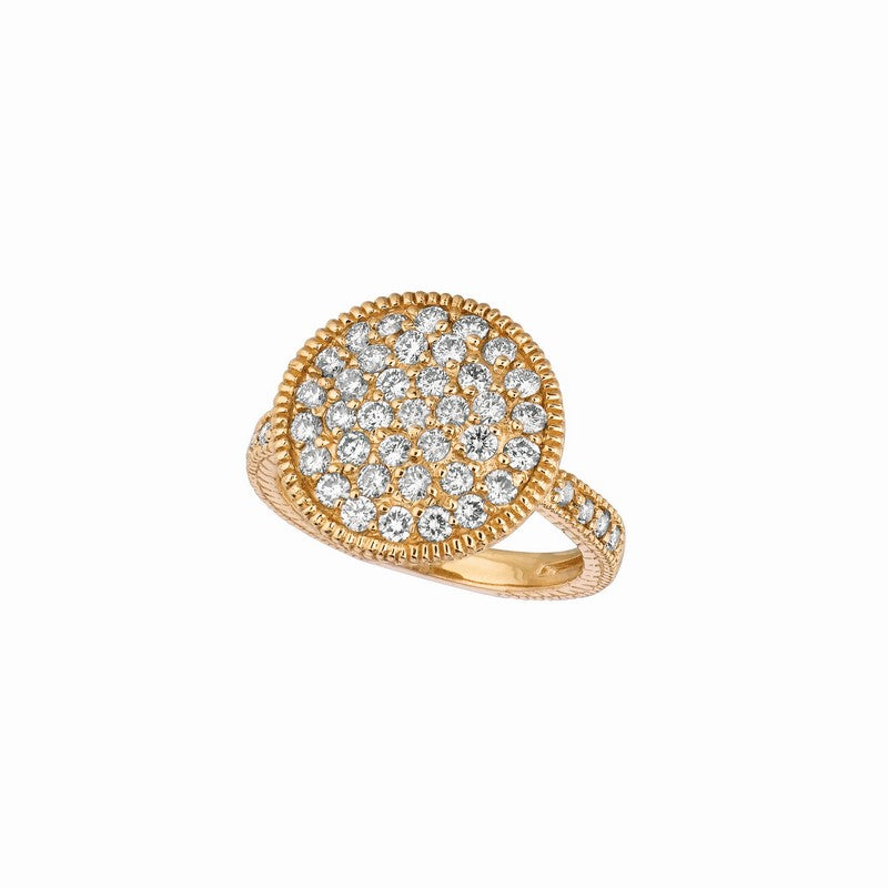 DIAMOND ROUND RING 14K GOLD (1.51 CTW)