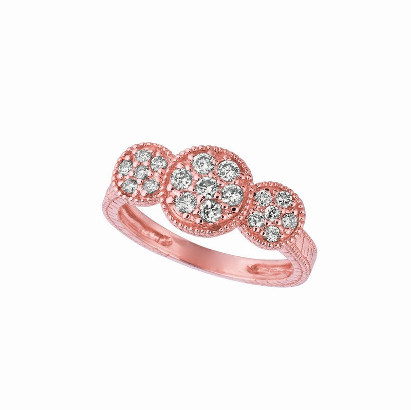 DIAMOND 3 ROUND RING 14K GOLD (0.5 CTW)