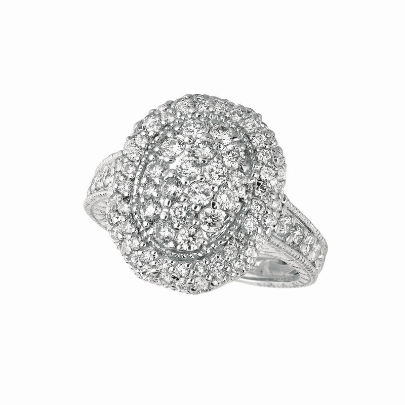 DIAMOND OVAL RING 14K GOLD (1.5 CTW)