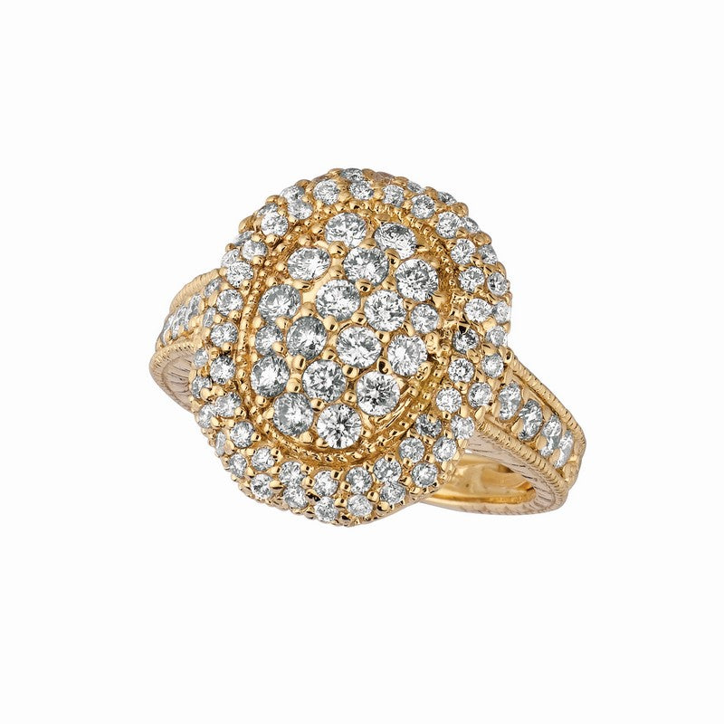 DIAMOND OVAL RING 14K GOLD (1.5 CTW)