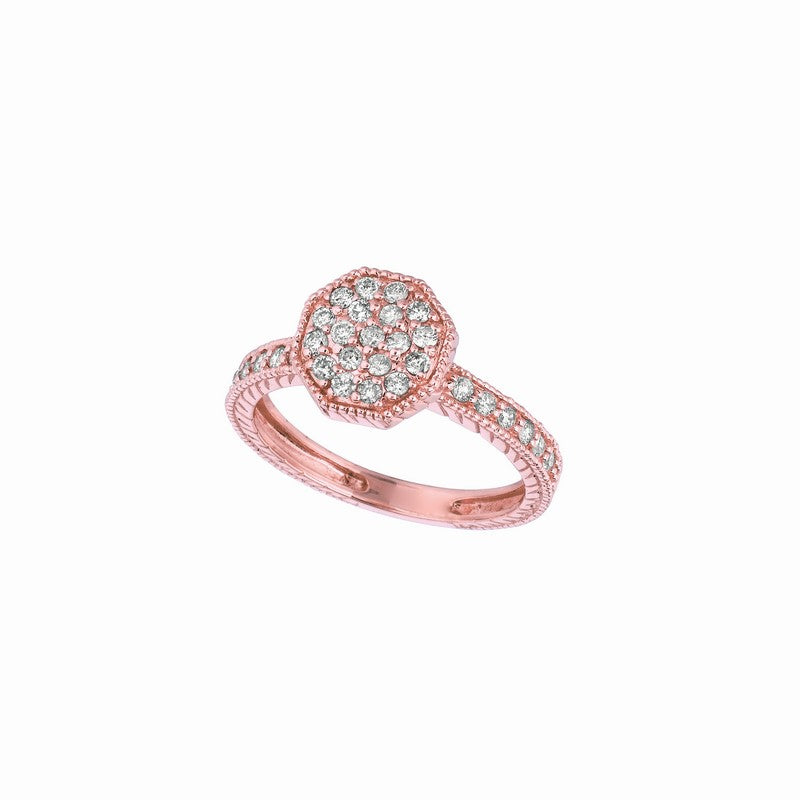 DIAMOND OCTAGONAL SHAPE RING 14K GOLD (0.5 CTW)