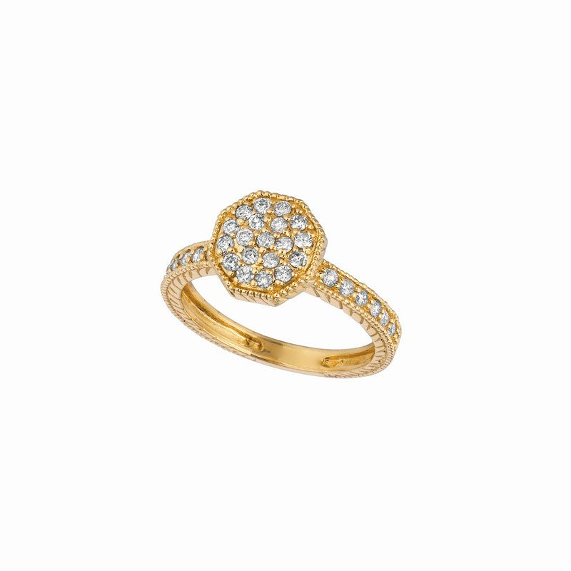 DIAMOND OCTAGONAL SHAPE RING 14K GOLD (0.5 CTW)