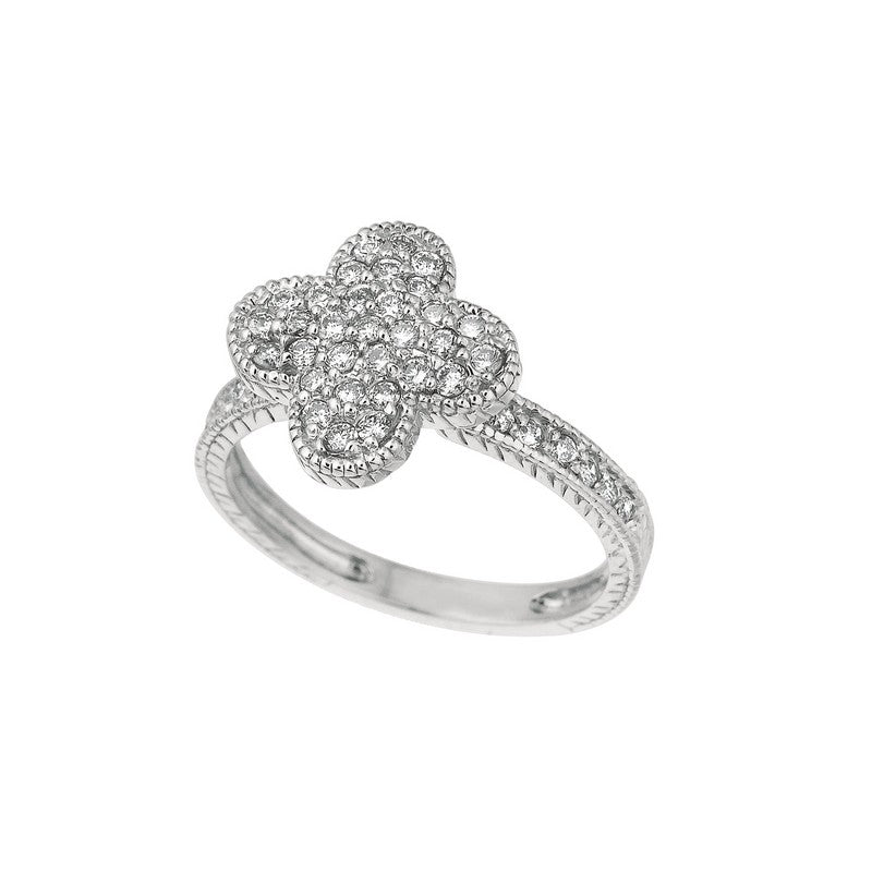 ‘CLOVER CLUSTER’ DIAMOND RING 14K GOLD (0.65 CTW)
