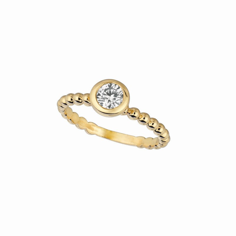 DIAMOND BEZEL SET RING 14K GOLD (0.5 CTW) R6806P.50