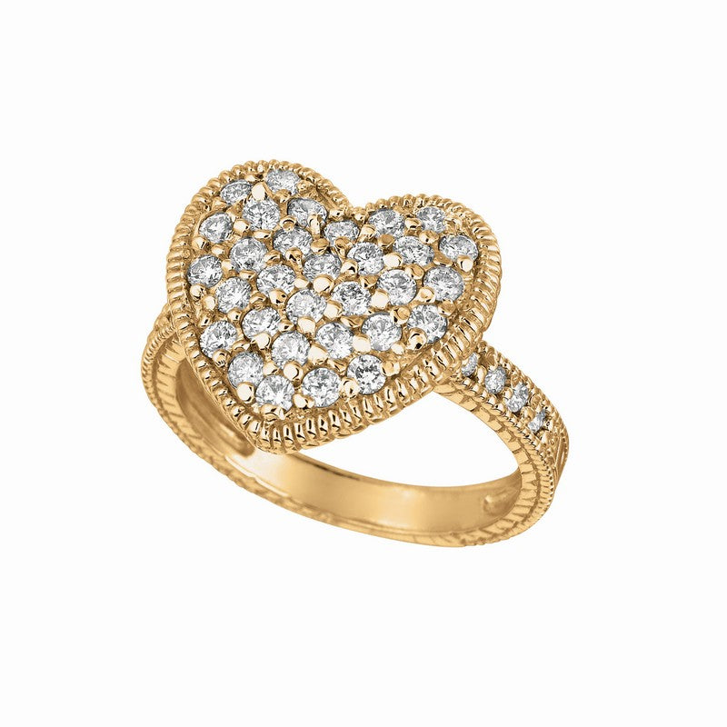 DIAMOND HEART RING 14K GOLD (1 CTW)