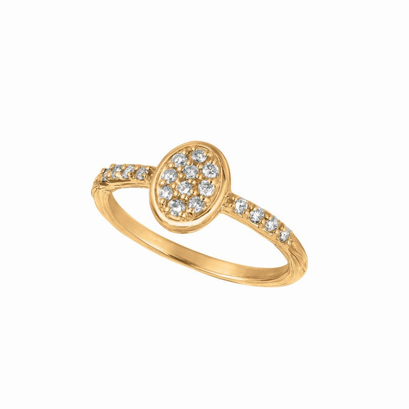 DIAMOND OVAL RING 14K GOLD (0.28 CTW)